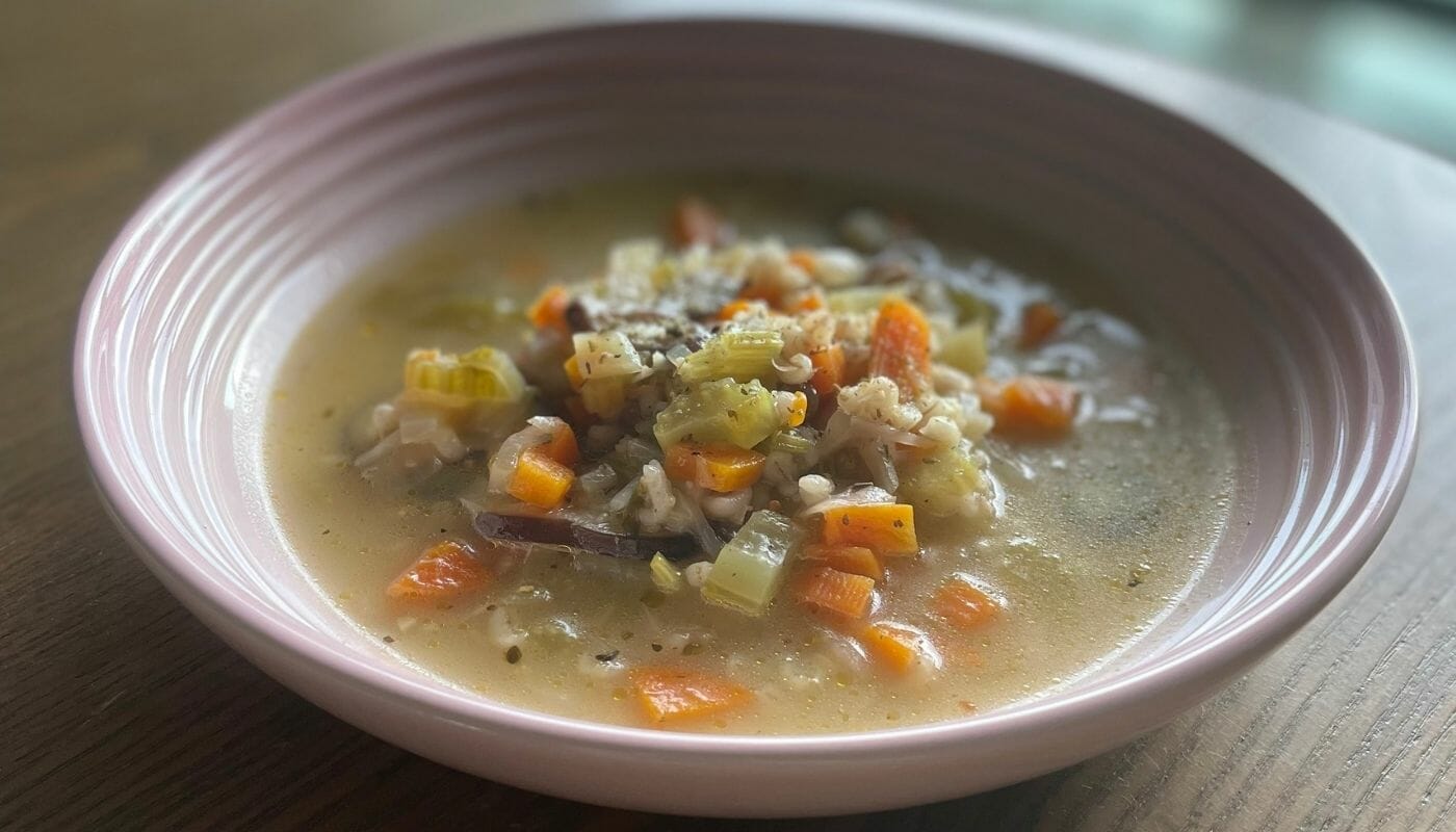 homemade delicious barley soup featured